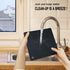 Walfos Silicone Trivet Mats - 4 Heat Resistant Non-Slip Hot Pads for Kitchen, Food Grade Silicone (Black)