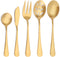 Matte Gold Serving Set - SHARECOOK 5-Piece 18/0 Stainless Steel Hostess Set, Dishwasher Safe