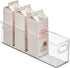 mDesign Plastic Kitchen Organizer - Storage Holder Bin with Handles for Pantry, Fridge/Freezer, Clear