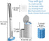 2 Pack Set,Extended 48 Disposable Toilet Brush and Holder Handle with Cleaner Refills Toilet Brush for Toilet Bowl