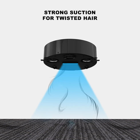 Smart Robot Vacuum Cleaner, Black, 3 in 1 Strong Suction Mini Mopping Vacuum for Hard Floors