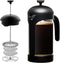 OVENTE 34 Ounce French Press Coffee Maker, Heat Resistant Borosilicate Glass, Black FPB34B