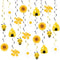 20PCS Bumble Bee Hanging Swirl Decorations, Bee Party Hanging Swirls for Kids Birthday Baby Shower Gender Reveal