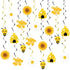 20PCS Bumble Bee Hanging Swirl Decorations, Bee Party Hanging Swirls for Kids Birthday Baby Shower Gender Reveal