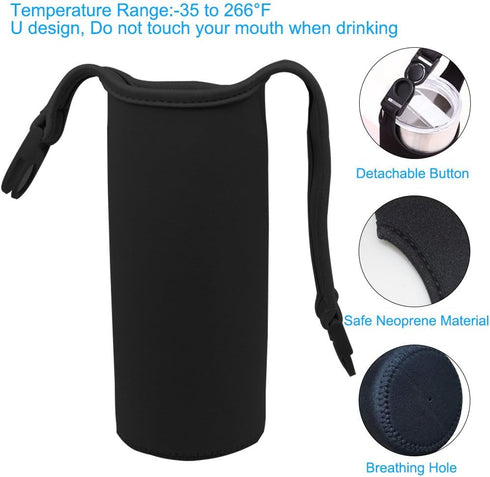 2 Pack Tumbler Carrier Holder Pouch for 30oz Stainless Steel Travel Mug, DanziX Neoprene Sleeve with Handle