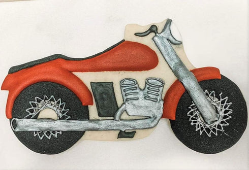 Motorcycle Cookie Cutter 5" Made in USA by Ann Clark.