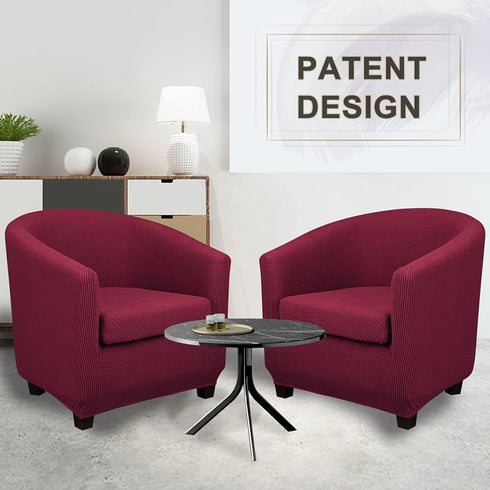 Lellen Club Chair Slipcover with Seat Cushion Cover Round Tub Accent Armchair Cover Reusable Sofa Stretch Covers