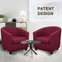 Lellen Club Chair Slipcover with Seat Cushion Cover Round Tub Accent Armchair Cover Reusable Sofa Stretch Covers