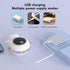Mini Heater, Rechargeable Pocket Warmer, Portable USB Digital Fast Heating Electric for Winter (White)