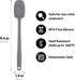 Carrotez Silicone Spoon Spatula, 9.4 inch Heat Resistant Cooking Spoonula for Stir Fry & Baking, Modern Grey