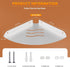 1Pack 6 Corner Shelf Wall Mount, Floating Corner Shelves,Corner withs Wire Hole for TV, Cable Box,Corner Wall Shelf