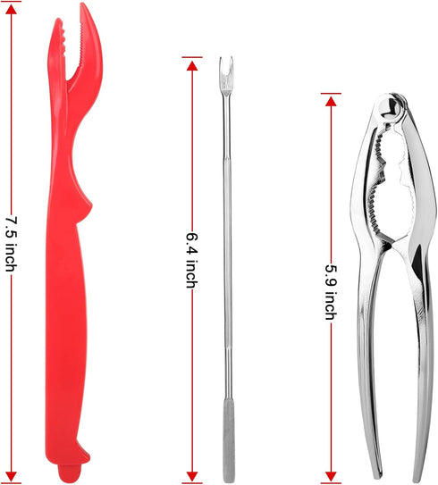 Set 2 2 4 Set Seafood Tools includes Crab Crackers, Lobster Crackers Shellers, Crab Leg Forks/Picks - Nut Cracker