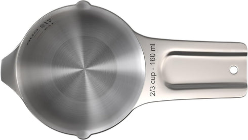 Color Up Premium 2/3 Cup Measuring Cup (160 ml) - Stainless Steel, Dishwasher Safe, Accurate for Wet & Dry Ingredients