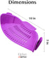 Kitchen Gizmo Snap N Strain Pot and Pasta Strainer - Adjustable Silicone Clip On Strainer for Pots, Pans, Bowls, Purple