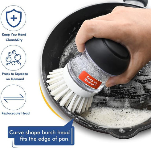 8 Pack Palm Brush Refills for OXO Soap Dispensing Dish Brush - Cleaning Replacement Brush Head for OXO Palm Brush