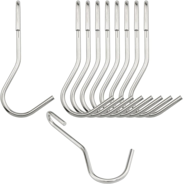 10PCS Heavy Duty S Hooks, 90 Degree Twist Angled Hooks for Hanging Kitchen Utensils, Pots, Pans, Clothes, Towels