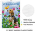 Welcome Dog Garden Flag, Vertical Double Sided Burlap Flower Summer Yard Outdoor Decor (12.5 x 18, Welcome Dog)