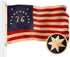 G128 Bennington Tea-Stained Flag | 5x8 Ft | Embroidered 420D Polyester -