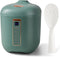 CHACEEF Mini Rice Cooker, 2-Cups Uncooked, 1.2L Portable Non-Stick Cooker with 24-Hour Timer & Food Steamer, Green