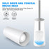 IXO 2 Pack 304 Toilet Brush and Holder, Toilet Brush with Stainless Steel Long Handle, Toilet Bowl Brush for Bathroom