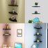 SISHHOME 8 Inch Set 2,for 90 Floating Corner Shelf Black of Degree Room Corner Wall Mounted Storage Display Shelves