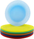 AOYITE 10 inch Plastic Plates Set of 12 - Reusable Lightweight Flat Dinner Plates, BPA Free