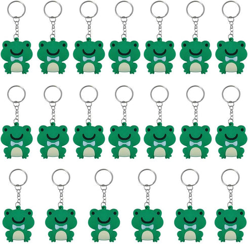 20 Pack Frog Keychains, Decorations for Back to the 80s Party, Themed Party Favors Birthday Gifts