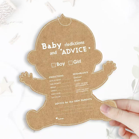 Bllhl Baby Shower Games for Girl or Boy Prediction Cards for Baby Decorations,