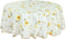 uxcell Seamless Waterproof Vinyl Round Tablecloth 60" Dia for Parties/Wedding/Restaurant Decoration, Yellow Flower