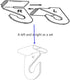 Cutelec 6 Sets Ceiling Hook Clips, White Metal T-Bar Track Clip Hanger for Home Hanging Plants Decorations