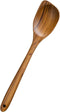 FAAY 13.5" Corner Spoon, LEFT Hand Scraper, Wooden Cooking Spoons from High Moist Resistance Golden Teak Wood