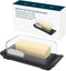 KITCHENDAO Airtight Butter Dish with Lid and Knife, Plastic Butter Dish for