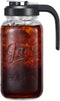 2 Quart Glass Pitcher with Lid - Airtight & Leakproof Mason Jar
