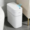 JUDRDO 3.5 Gallon Slim Automatic Trash Can for Bathroom,Touchless Diaper Trash Can