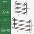 kiplant Closet, 3-Tier Closet Shoe Rack for Expandable Shoe Organizer, Metal Adjustable Black Shoe Shelf Storage