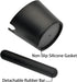 6.3 inch Large Espresso Knock Box, Silicone Tamper Mat Set with Removable Knock Bar for Home Office Barista Tools