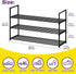 XSBAIHUO Closet, 30cm(D) 92cm(W) 55cm(H) (3-Tier) Shoe Rack - Metal Shoe Rack Organizer - Stackable Shoe Storage Shelf