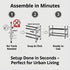 2-Tier Closet, USTECH Shoe Rack Organizer - Sturdy Shoe Storage Organizer for Entryway | Metal Shelf Shoe Rack