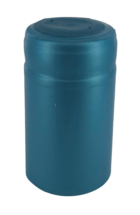 Metallic Light Blue PVC Shrink Capsules, 500 Count
