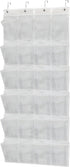 Simple Houseware Over The Door Hanging Shoe Organizer, Large, 24 Pockets, White (56" x 22.5")