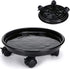 AWXYZ 2 Pack (14inch, Plant Caddy with Wheels,Round Potted Rolling Plant Stand with Wheels Heavy Duty Flower Pot Rack