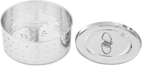 5.5"W 5.5"L 2.3"H inches KSJONE Stainless Steel Round Paneer Maker/Mould/Strainer Perfect for Making Delicious Tofu
