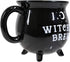 Ebros 14oz Wicca Sacred Crescent Moon Cauldron Mug, Black Coffee Tea Drink Cup