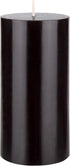 Mega Candles Unscented Solid Black Pillar Candle, Hand Poured Premium Wax, 3 Inch x 6 Inch