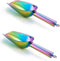 3OZ Mini Scoop Set of 2, P&P CHEF Stainless Steel Ice Cube Scoop for Home Bar, Easy Clean & Durable - Rainbow
