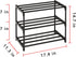 COAPUKT Closets (3-Tier-Black) Metal Stackable Small Shoe Rack Organizer, Narrow Shoe Racks for Entryway, Shoe