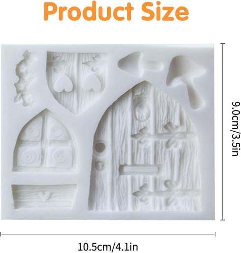 SK 3D Fairy House Christmas Silicone Fondant Mold for Cake Decorating and Pastry