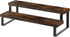 Wooden Tiered Display Riser Stand, 2 Tier Perfume and Cologne Organizer, Rustic Spice Rack Shelf for Candles