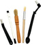 Professional Coffee Brush Set with Wooden and Nylon Brushes for Espresso Machine Cleaning