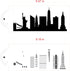 New York City Detailed Skyline Cake Stencil Side C1000 by Designer Stencils